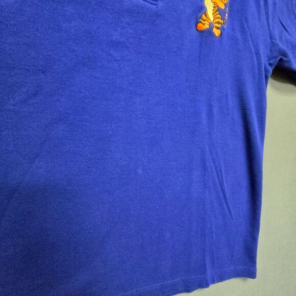 Vintage Disney Store Tigger Embroidered Blue Henley Shirt M - Picture 7 of 11